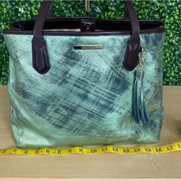 Brahmin Duxbury Satchel - Hunter Mayara Metallic Tote - Picture 11 of 17